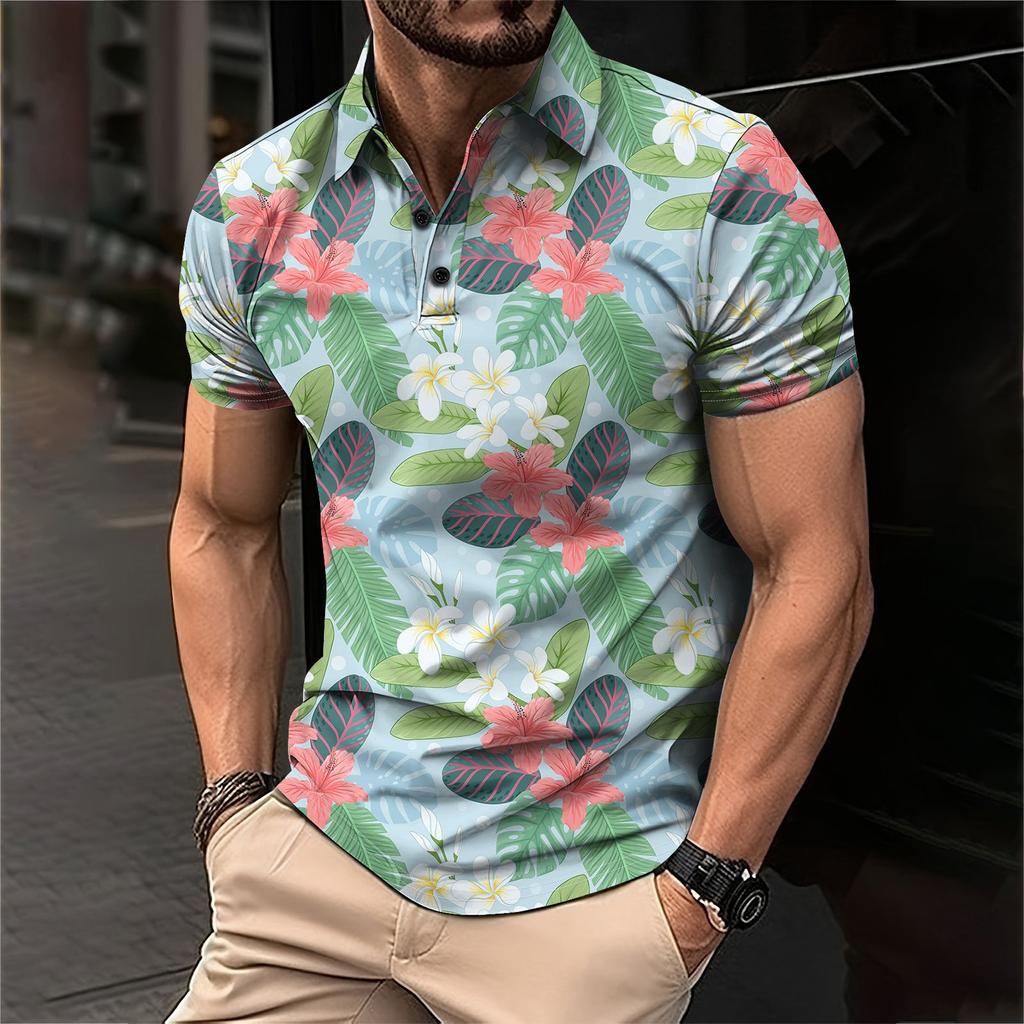 Мужская летняя дышащая рубашка с короткими рукавами и культурой отдыха