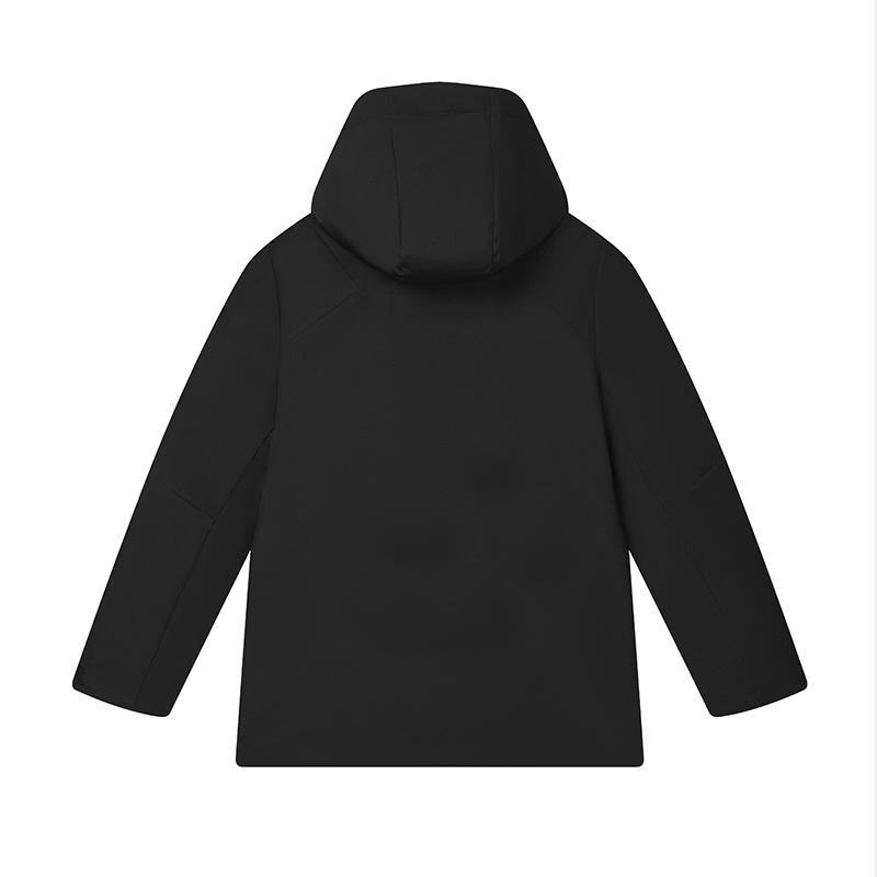 Fila Белая Серия Простая Удобная Модная Теплая Пуховая Куртка с Капюшоном Мужская Верхняя Одежда Черная F61M443901F-BK