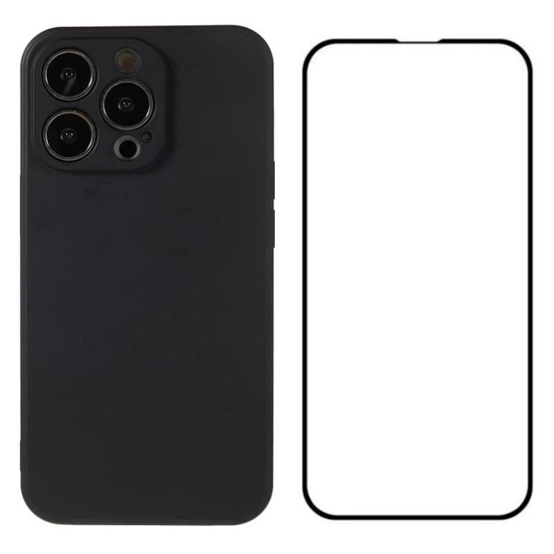 For iPhone 13 Pro Max Case TPU Phone Cover with Screen Film (Precise Cutout)