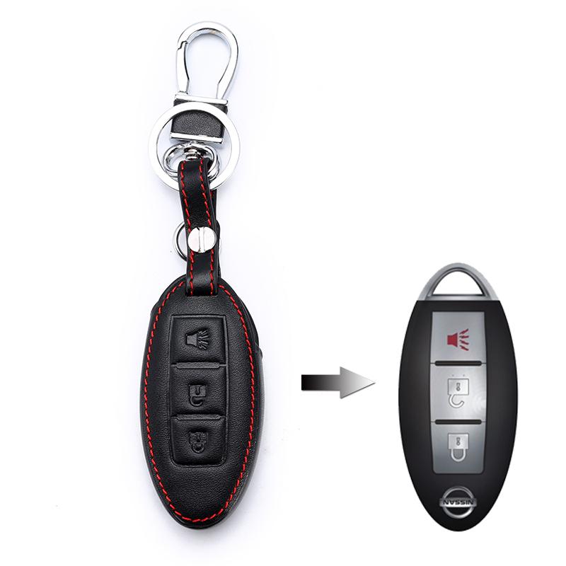 Кожаный чехол для ключей от машины, защитный чехол для Nissan Qashqai J11 X-Trail T31 T32 Vampira Pathfinder Murano Teana Juke, чехол для автомобильного ключа