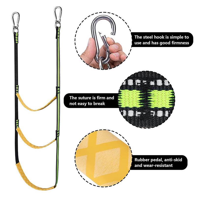 Portable 3/4/5 Step Rubber Boat Boarding Soft Ladder Yacht Boat Side Hanging Ladder Boat Folding Ladder Boat Rope Ladder