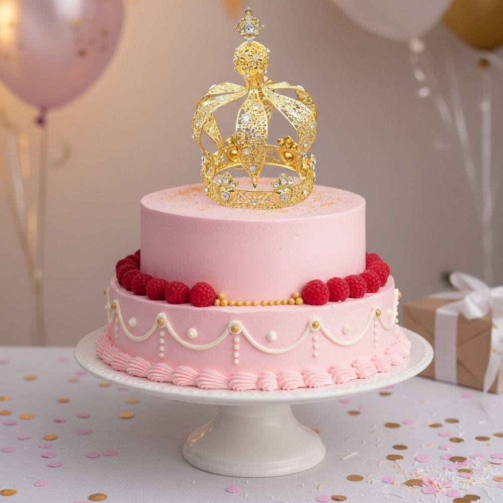 1/2 шт. Барочная корона Топпер для торта Элегантная Креативная Корона из страз Ретро Романтическая Свадебная Повязка на голову Королевское Торжество