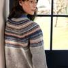 Европейский и американский узор Fair Isle свободная вязаная куртка-свитер осень и зима ленивый контрастный цвет вязаный свитер с круглым вырезом топ с длинным рукавом