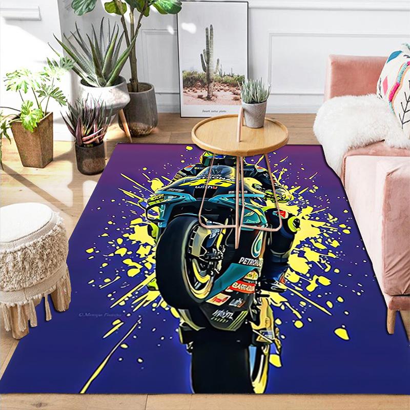 Paint-splatter art motorcycle Rug Floor Mat for Living Room or Bedroom Soft and Comfortable Carpet a Gift for Birthday and Holiday.MFF0918435