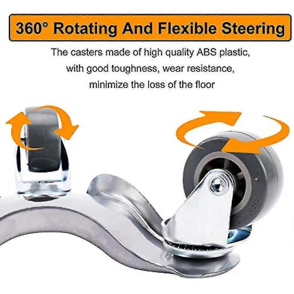 4 Pack 6 Inch Steel Tri-dolly Set For Moving Furniture And Appliances 220lbs Load Capacity