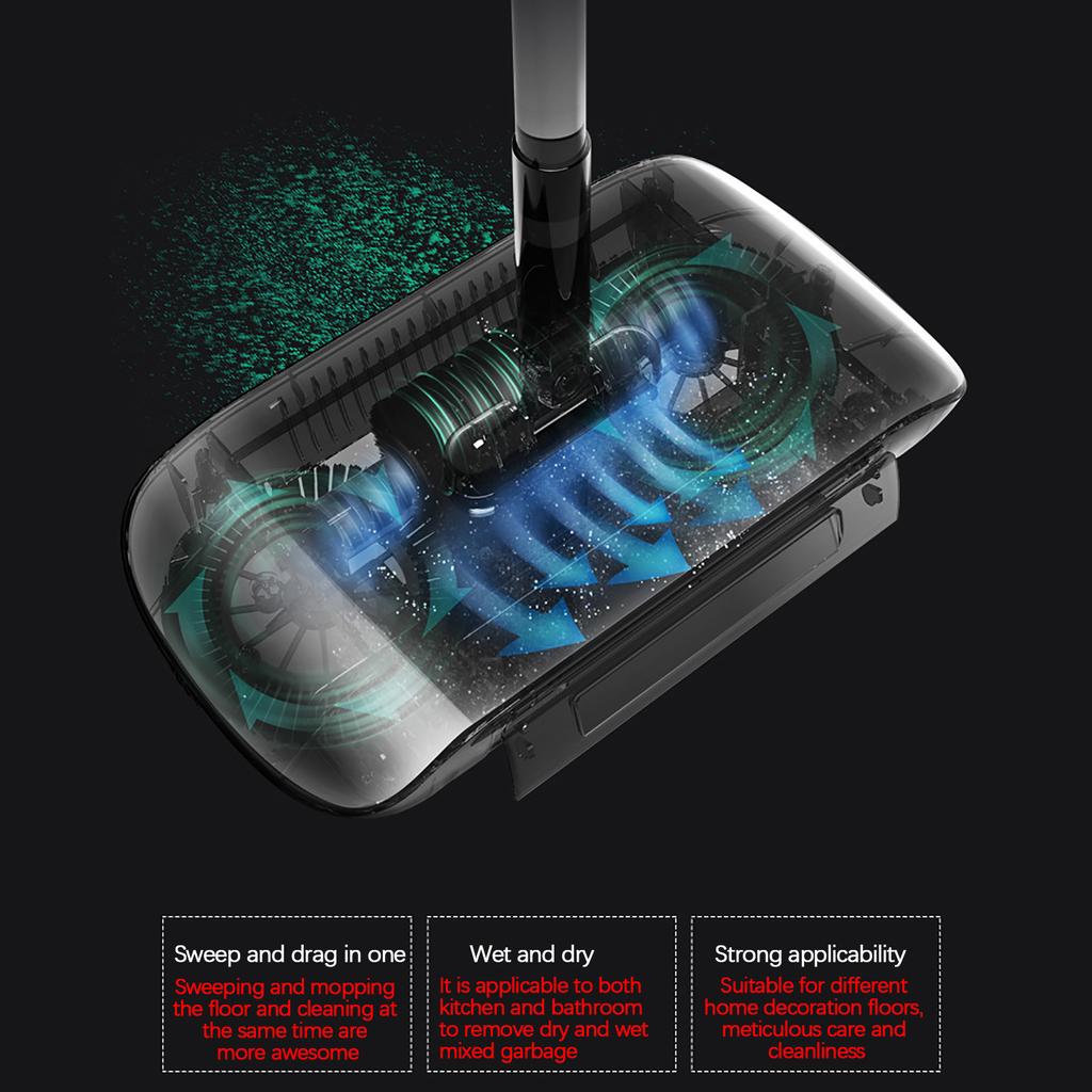 Ручная подметальная машина для дома, ленивая, три в одном, всасывающая подметальная машина, чистящая машина, напольный стенд