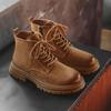 Vintage Boots for Men New Autumn Short Boots Trend Big Yellow Boots for Men British Style Boots Men Shoes H142