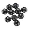 Набор из 10 шт. Двенадцатигранные D12 для игры в D&D RPG Party Games s Черные
