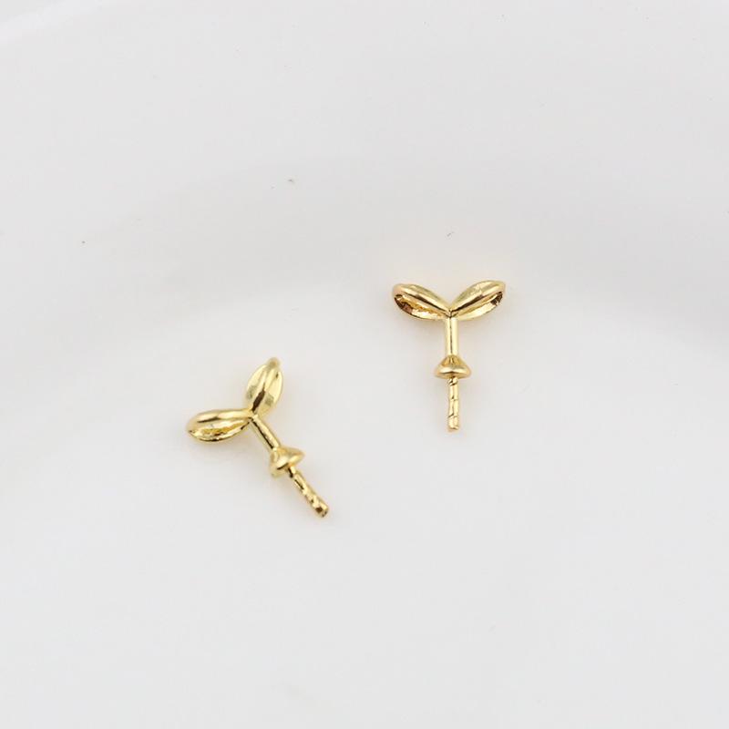 Серьги в форме крыла русалочьего хвоста с 18-каратным медным цирконием и жемчужной подвеской