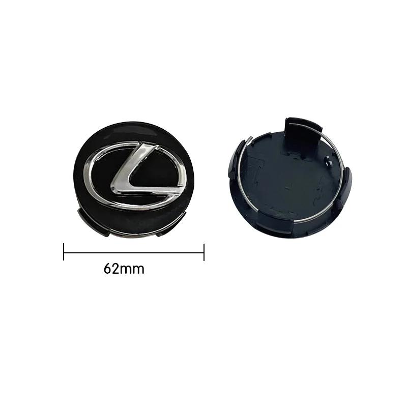 4pcs 62mm Car Wheel Center Hub Cap Badge Emblem Decal Wheel Sticker For Lexus CT ES GS NX IS250 CT200h IS300h ES300h Car Goods