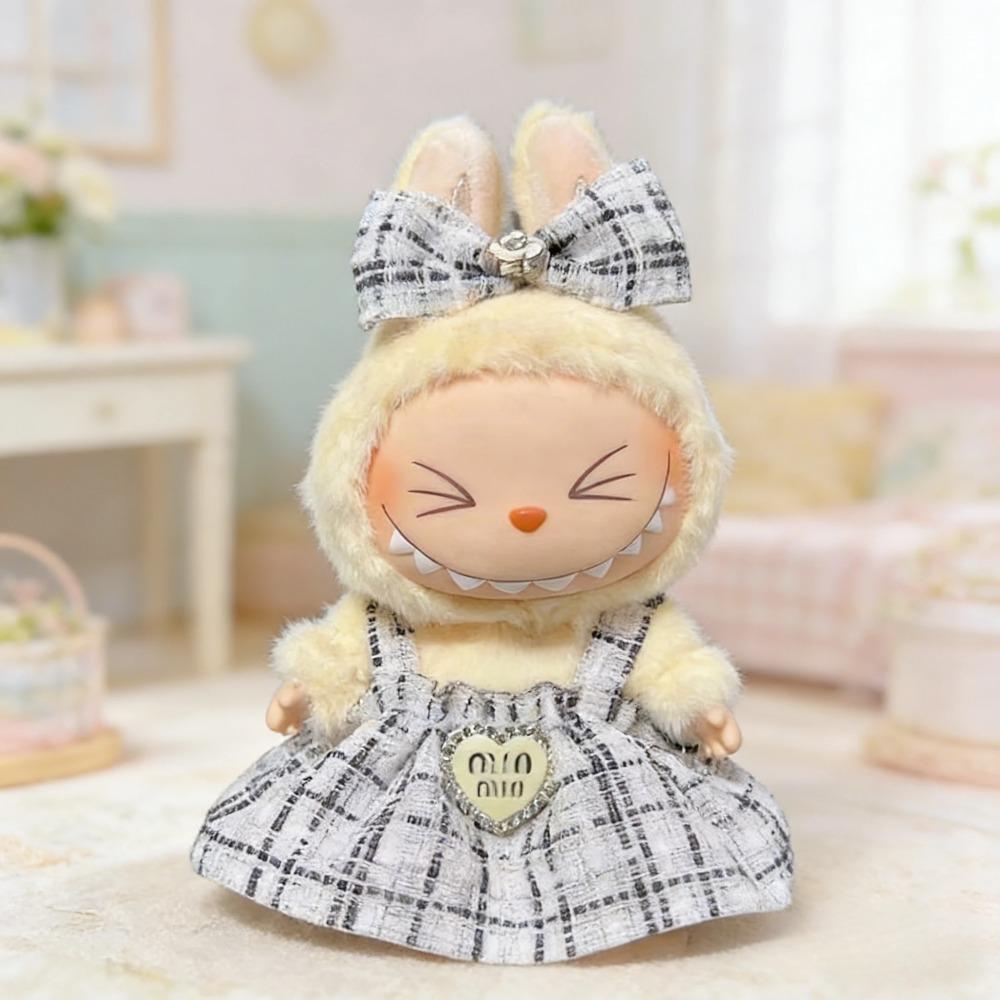 Для 15/17см Labubu одежда Бант-ободок Кружевное платье Набор Одежда для кукол Labubu Платье принцессы Комплект DIY сменные аксессуары
