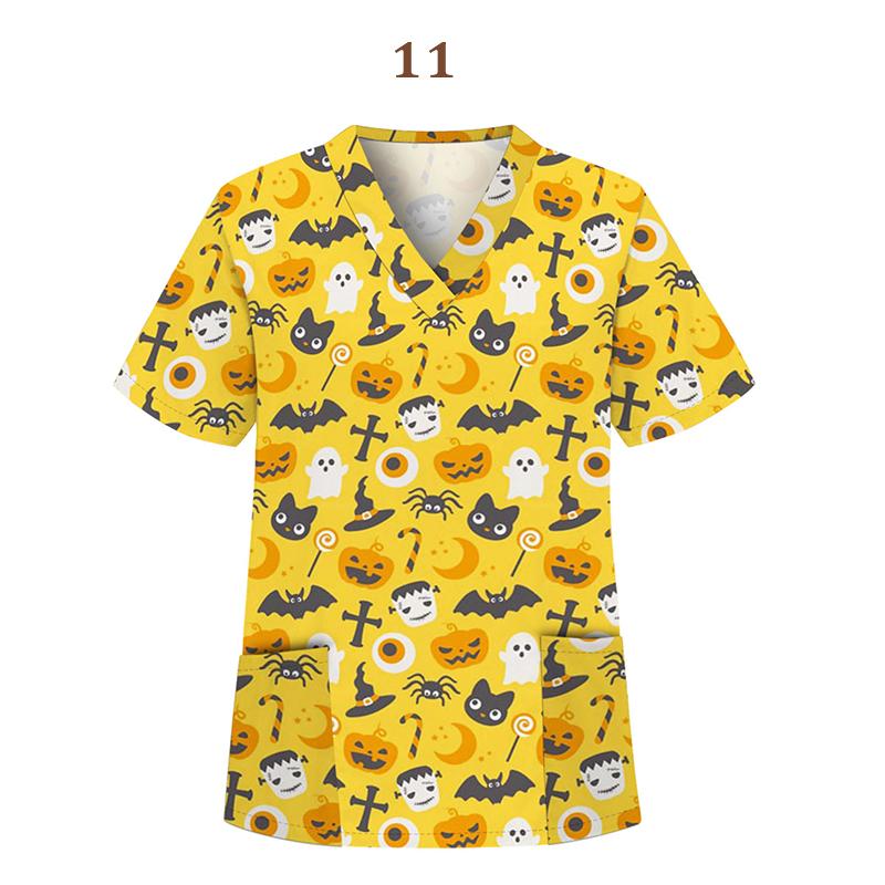 Футболка унисекс больших размеров с короткими рукавами и v-образным вырезом, униформа для медсестер на Хэллоуин, топы, операционная, отель