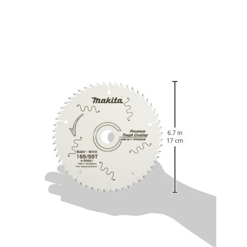 Пила Makita Chip Saw с прочным покрытием Premium, внешний диаметр 165 мм, количество лезвий 55 A-55821