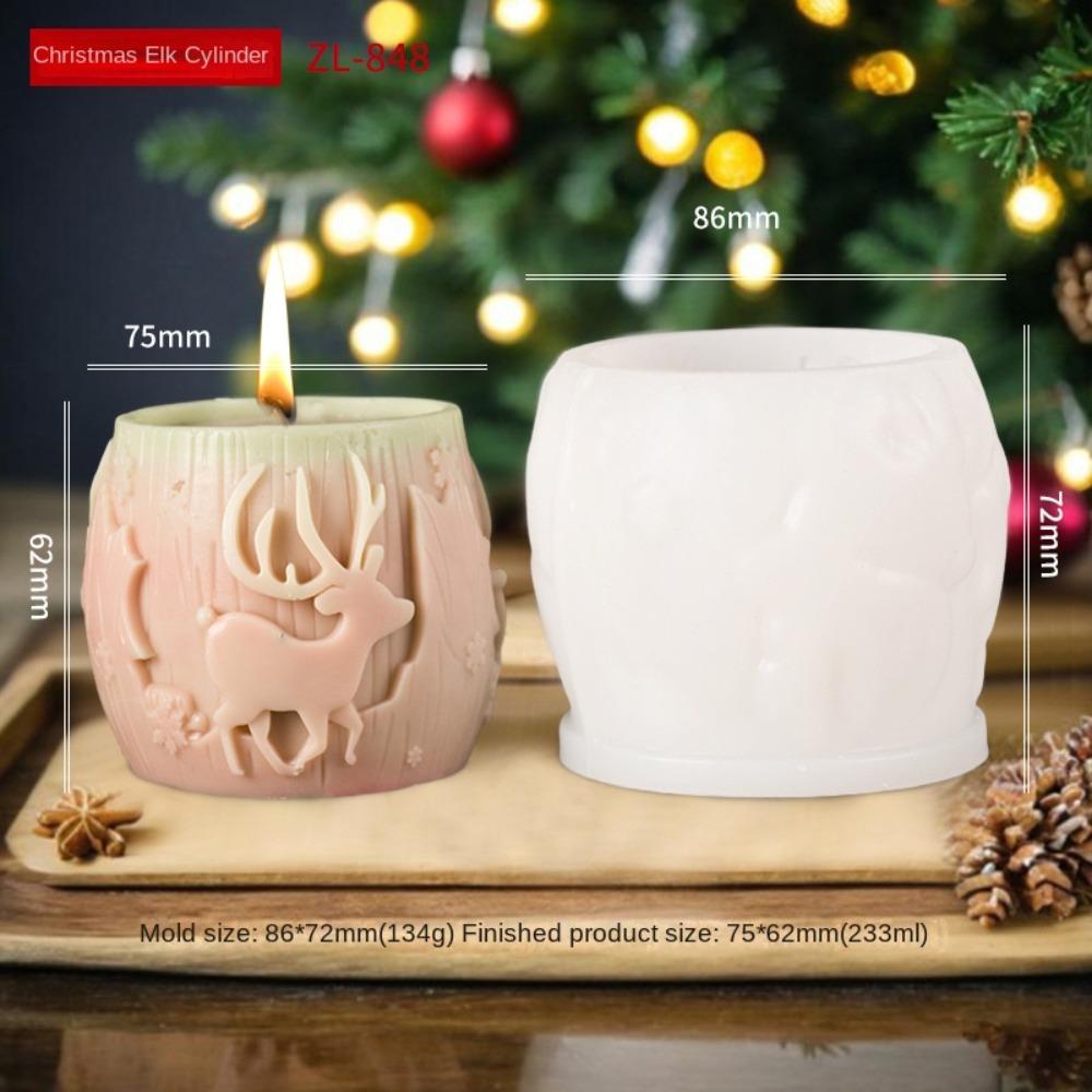 Merry Christmas Candle Silicone Mold Epoxy Resin Soap Mold Casting Cake Resin Mold Handmade
