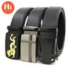 Hi Men's Leather Belt Luxury Designer Belts Men High Quality Male Metal Buckle Belt