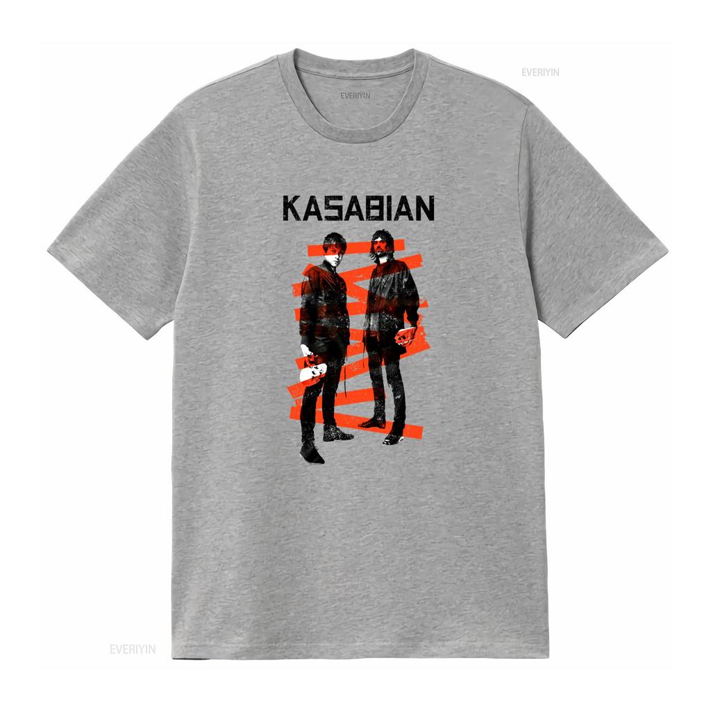 Kasabian T shirt Rock Band XXFB vintage Washed designer clothes Unisex graphic Casual Stretched Breathable Soft Slightly