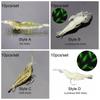 10Pcs New Soft Biomimetic Sea Fishing Prawn Lure Hook Worm Silicone Shrimp Fake Bait