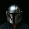 Helmet Replica  Authentic Chrome Steel Cosplay Helmet  Star Wars Beskar Inspired