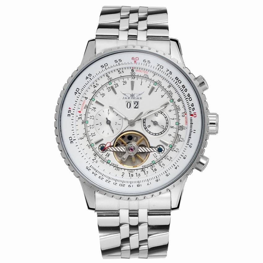 Jaragar Large Dail Tourbillon Mechanical Watch Men Top Brand Luxury Clock Male Automatic Self-Wind Wristwatch Relogio Masculino