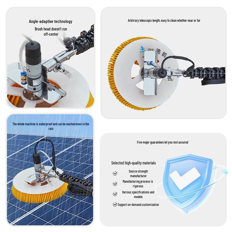 Ручная телескопическая щетка для чистки солнечных панелей