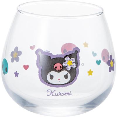 Sanrio Retro Swaying Tumbler Glass 290 мл 9 x 8 см Персонажи Посуда Товары Разные Товары Прозрачный Сделано в Японии "Kaohana Kuromi" Прибл.. Прибл.