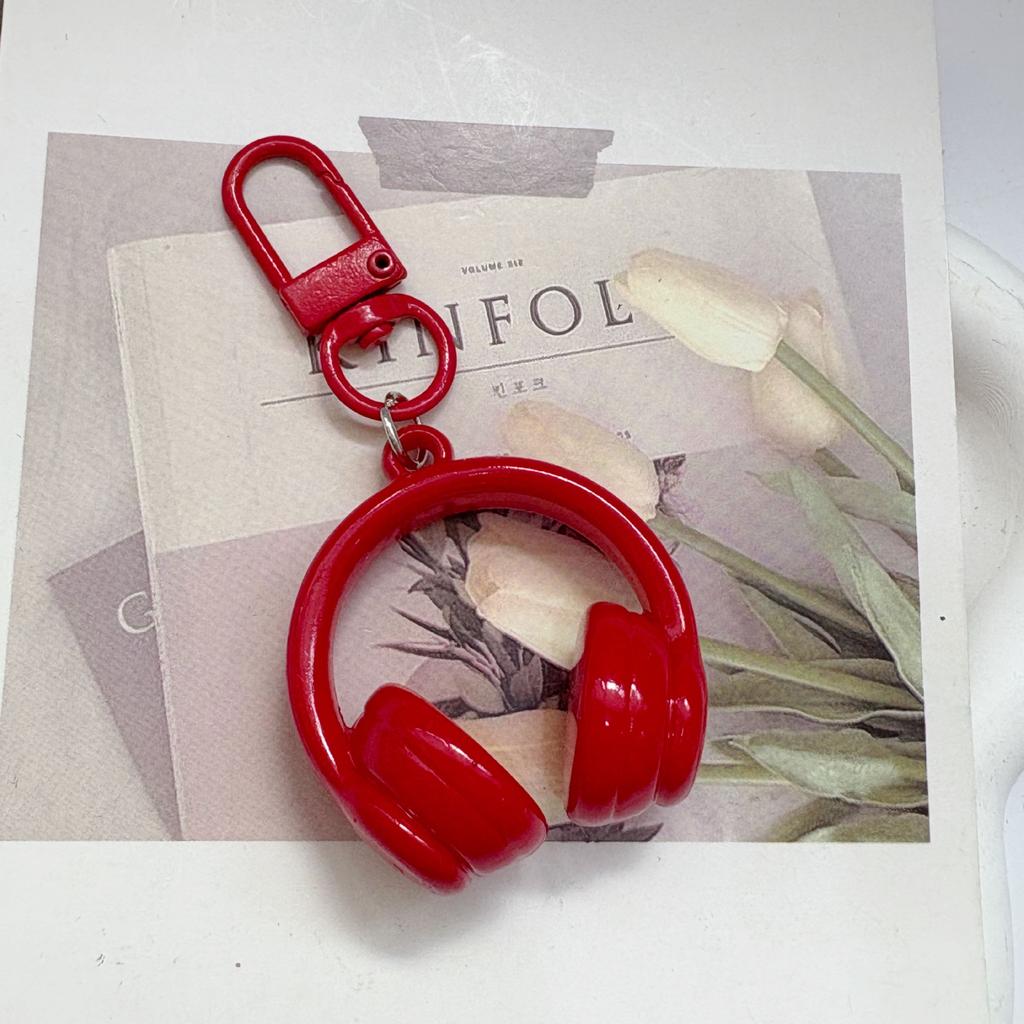 1 шт. Цепочка для мобильного телефона, Шарм для наушников, Подвеска для рюкзака, Милый красочный 3D кулон в виде наушников, Брелок, Подарки