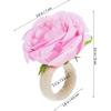 Garneck 12 шт. Кольца для салфеток с искусственными цветами Розовые розы Держатель для салфеток Ручной работы Цветочные кольца для салфеток Свадебный держатель для салфеток Украшение стола для