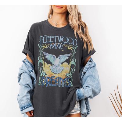 Футболка с графическим принтом Fleetwood Mac Музыкальная футболка Футболка рок-группы Ретро музыкальная футболка Футболка для любителя рок-музыки Винтажные футболки групп Футболка