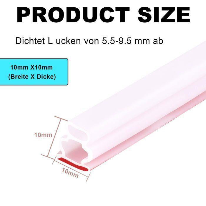 Bande d'étanchéité autocollante 10×10 mm - 6 m, joint porte/fenêtre étanche et anti-bruit