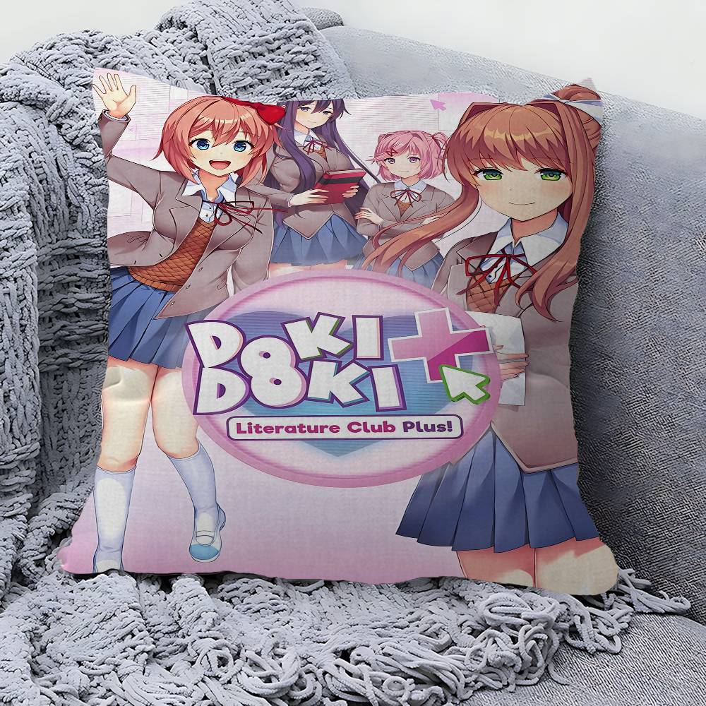 Аниме D-Doki Literatuare DDLC Кленовая Дизайн Наволочка Счастливый Осенний Урожай Декор Праздничный Декор Наволочка