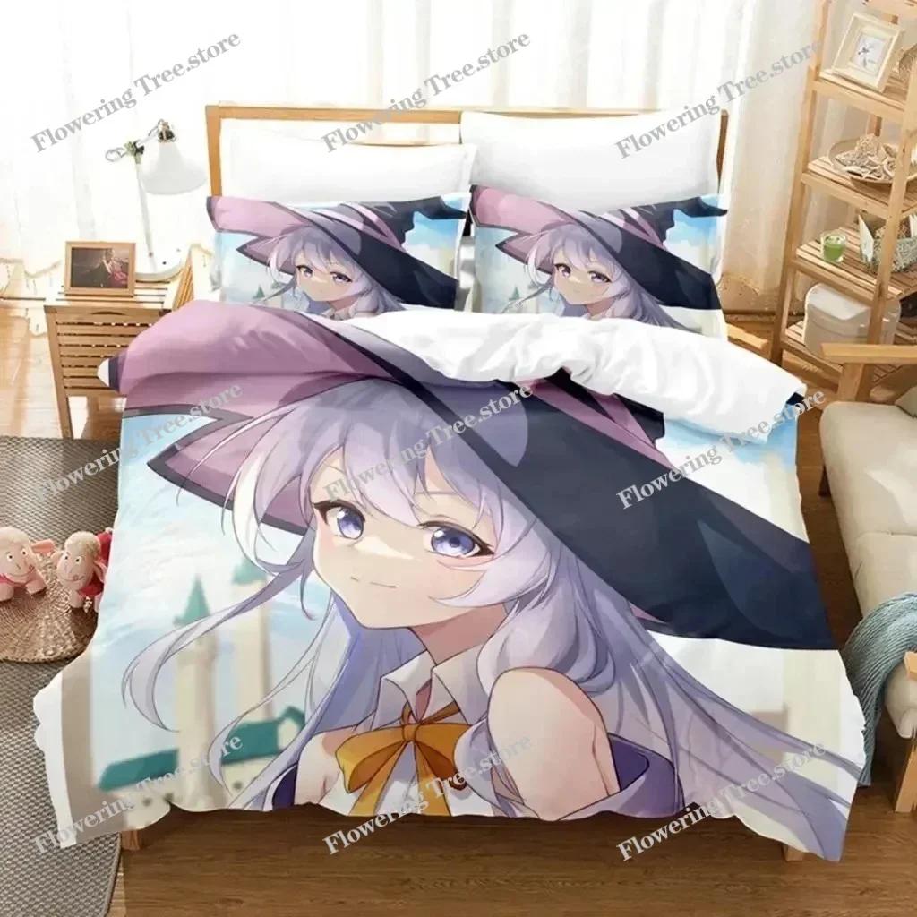 Anime Wandering Witch Journey Of Elaina Bedding Set Boys Girls Twin Queen Size Duvet Cover Pillowcase Bed Kids Adult029963