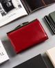 Small leather women's wallet with RFID system - Peterson