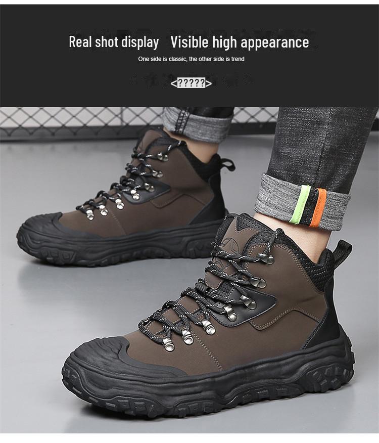 Мужские водонепроницаемые зимние походные ботинки — нескользящая, износостойкая, теплая обувь для спорта и отдыха на открытом воздухе.