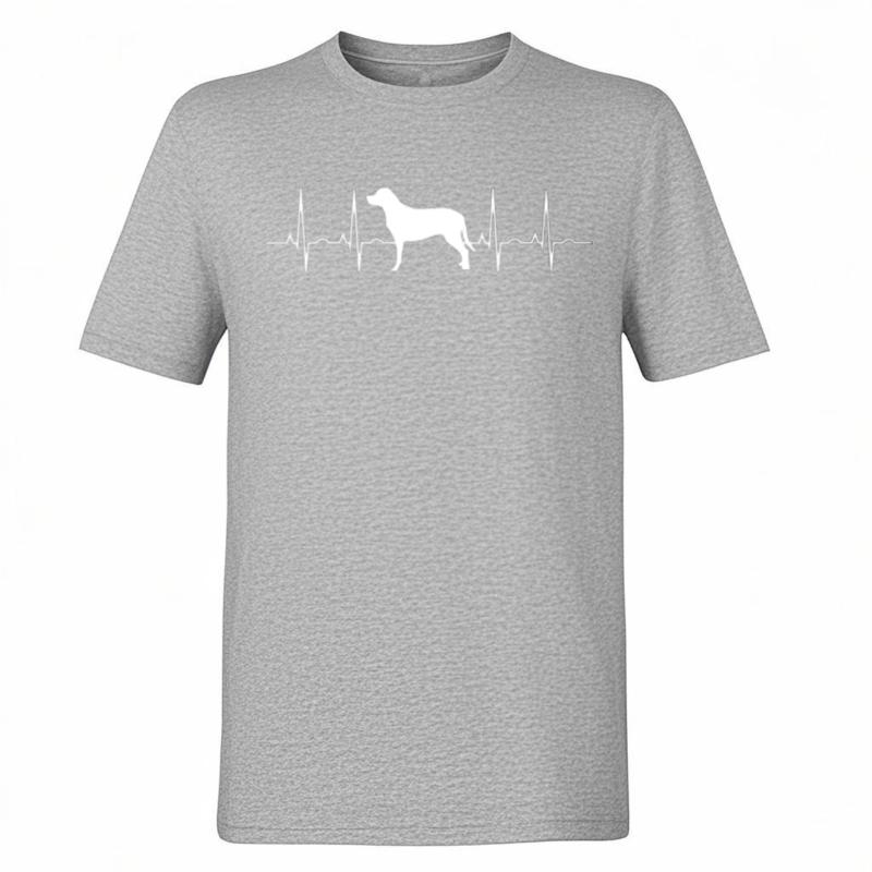 Adult For man short sleeve tshirt Vintage Dog Heartbeat Pattern Print Design Trendy Man t shirt Unisex Tee shirt Quick Dry Shirt
