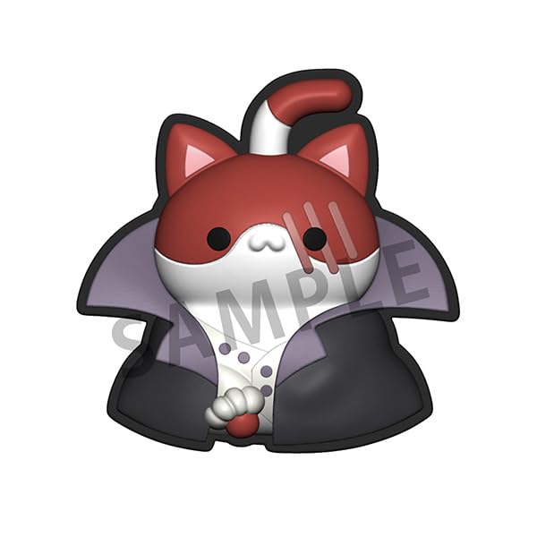 MEGA CAT PROJECT One Piece Nyampis Pickable Nyampis 35mm PVC Rubber Mascot with Rotating Clip Nyan! Nyan! (BOX) Approx. Semi-3D