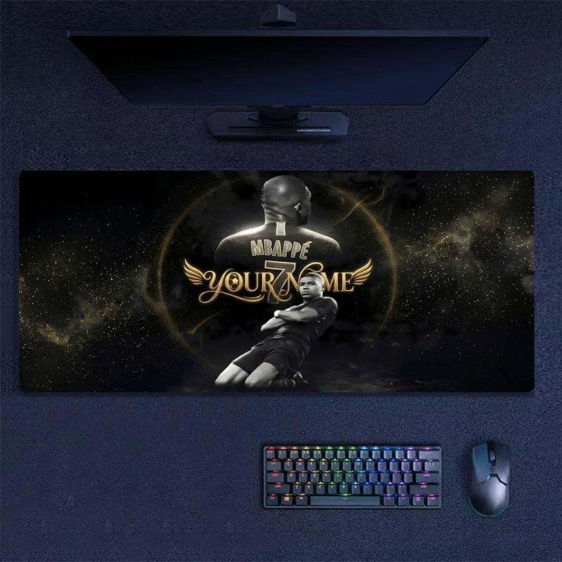 Custom Name Soccer Jersey Custom Name Large Size Mouse Pad Gaming Table Cushion Nonslip Laptop Tablet Big XXL Mat Mini PC Playmat With Lock edge