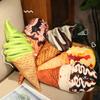 Ice Cream Plush Simulation Ice Cream Doll Plush Stuffed Cushion Sofa Bedding Decoration Dessert Throw Pillow Food Stuffed Gifts