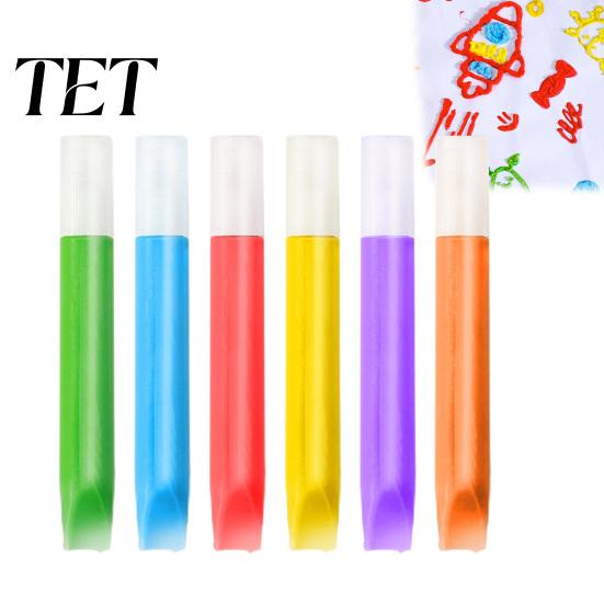 Craft Materials for School Projects 6 Colors Popcorn Pens, 3D Relief Art Pen, Puffy Heat Activated Pens Drawing Cards, DIY Crafts, Work on Different