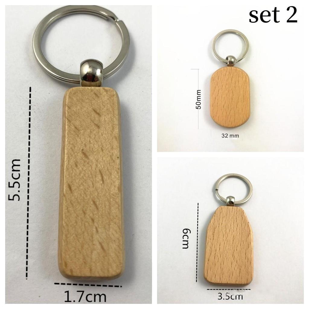 3 шт./компл. деревянный брелок для ключей из бука, подвеска-брелок