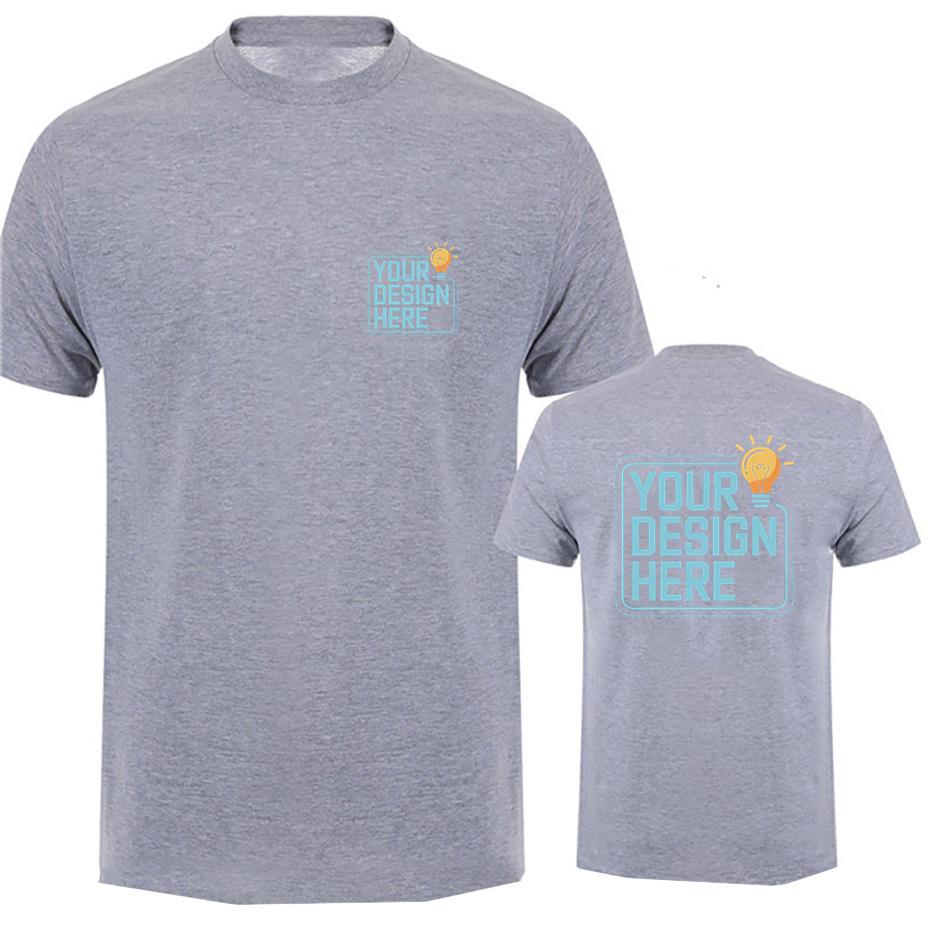Your Design Here T Shirts Cotton Custom T-Shirt Your Design Logo Text For Men And Women Personalized Tshirt Fitness Tops Tees