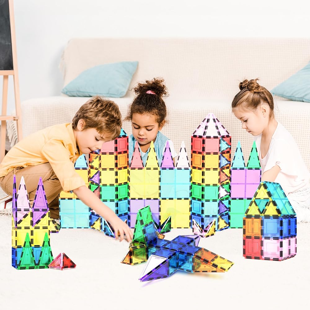 PicassoTiles Magnetic Building Blocks 100 Pieces Educational Toy for Kids Boys Girls STEM STEAM