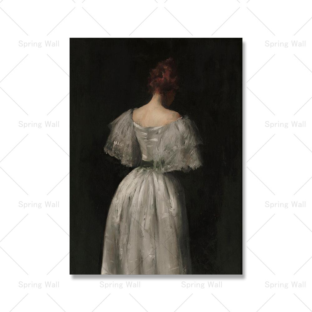 Винтажный портрет женщины, читающей интерьер, живопись, холст, постеры и принты, антикварные настенные художественные картины для декора спальни