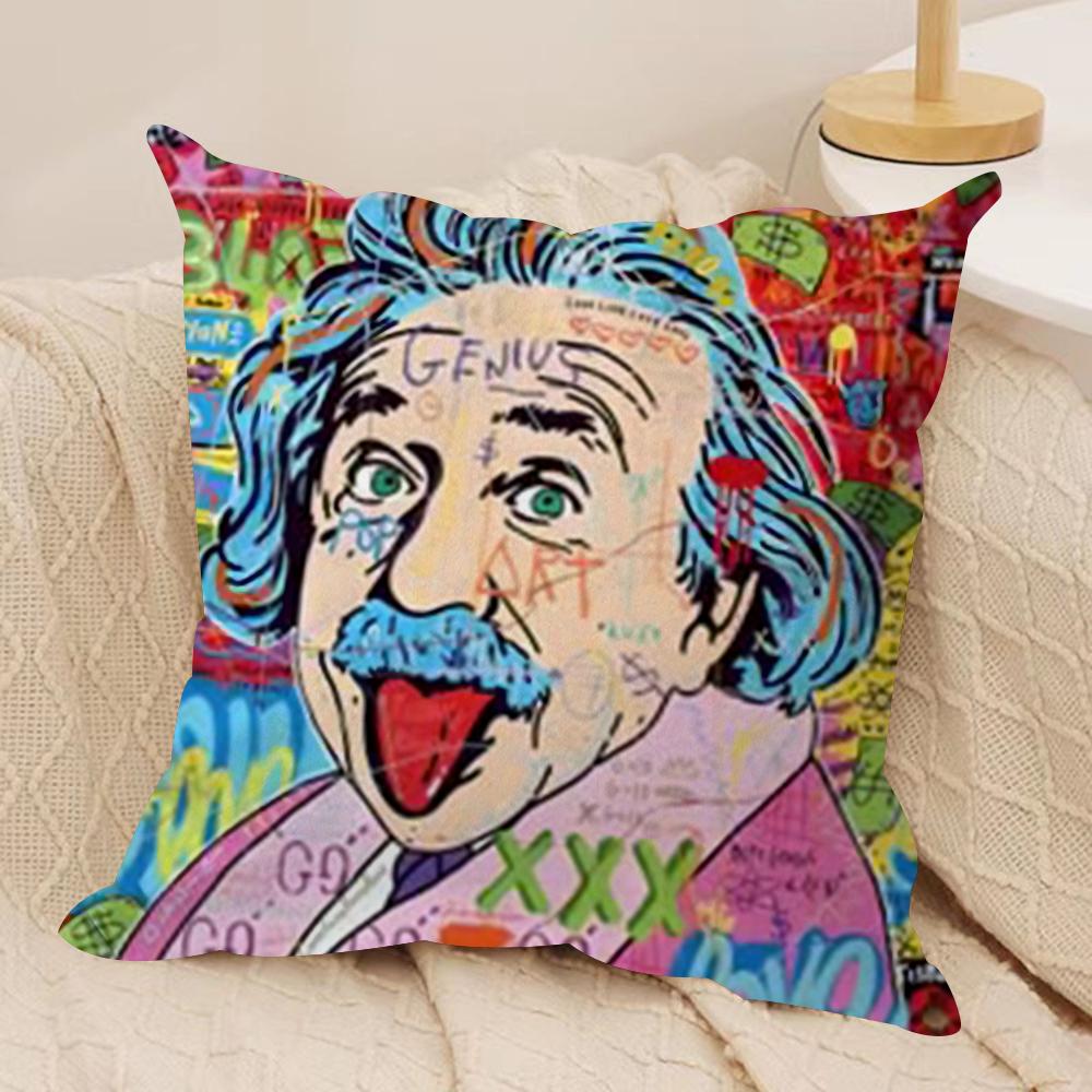 Physics EEINSTEINes Cushion Cover Soft Plush Fabric DoubleSided Printed Sofa Cushion Cover for All Seasons Home Decor Gift