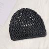 Women Knitting Hat Hollow Design Breathability Bun Hairstyle Elastic Headpiece Winter Versatile Hair Accessory