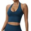 Breathable Back And Neck Hanging Yoga Bra, Shockproof Outdoor Fitness Top, Seamless Sports Bra For Women
