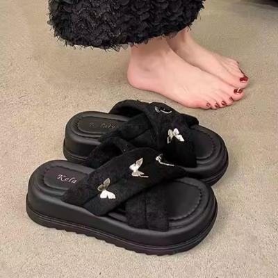 Модные женские шлепанцы на платформе, дизайнерские балетки, летние сандалии-слингбэки с блестками, новые модные шлепанцы, пляжные женские тапочки