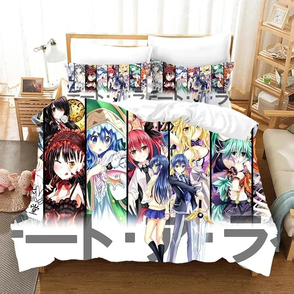 Постельное белье Date A Live Пододеяльник Наволочки Для Взрослых Мальчиков Односпальное Двуспальное Полный Queen King Девочки Мальчики Пододеяльник Домашний Текстиль
