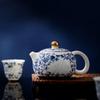 Yihude Blue and White Ceramic Teapot