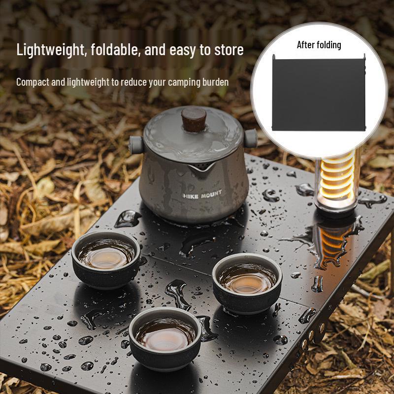 Ультралегкий складной алюминиевый туристический стол: Портативный, компактный, идеально подходит для барбекю и отдыха на природе.