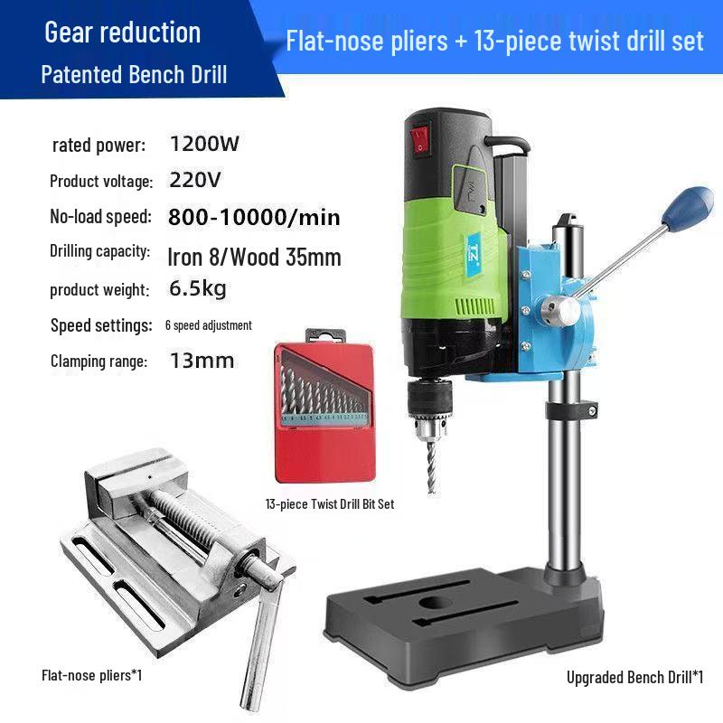 Precision Industrial Bench Drill: Compact Tabletop Electric Automatic Drilling Machine